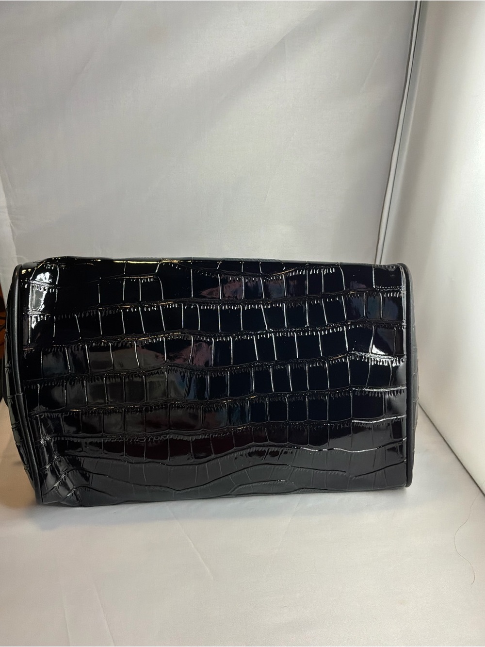 Privata Black Croc-Embossed Travel Toiletry Bag - Picture 3 of 4